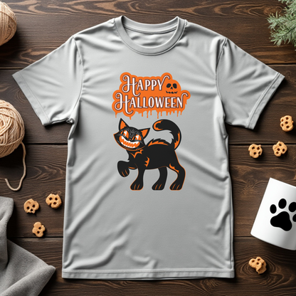 Spooky Halloween Cat Unisex Tee