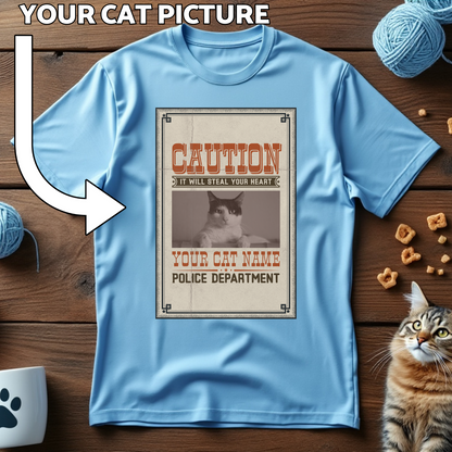 Custom Cat Print T-Shirt