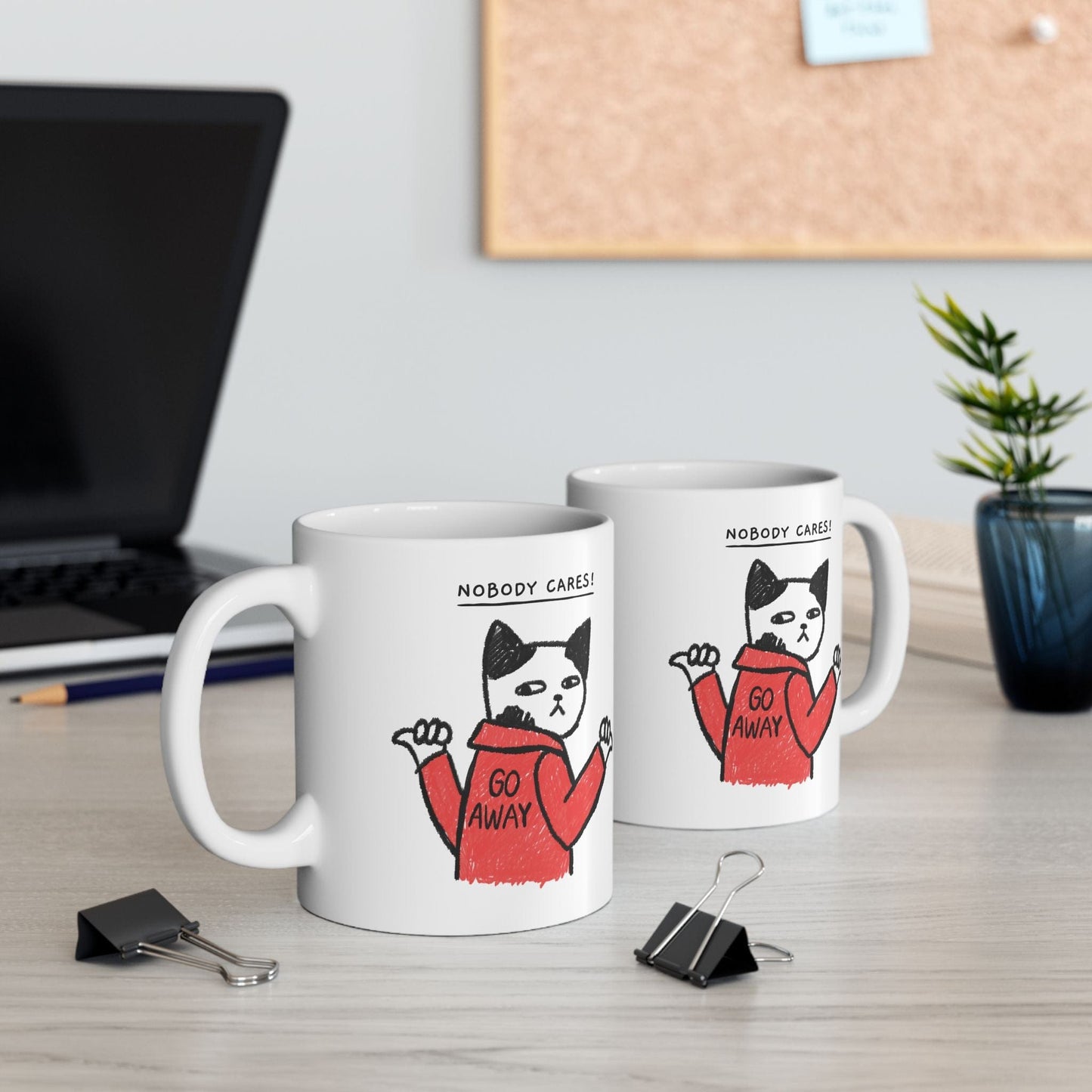 Purrfect Brew Nobody Cares Mug (11oz, 15oz)