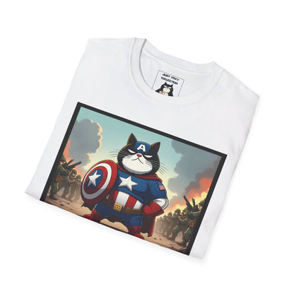 Faxy Hero Tee - Cat-tain America Edition