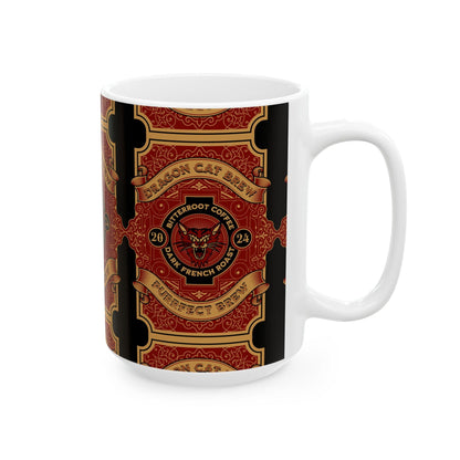 Purrfect Brew Dragon Cat Brew Mug (11oz, 15oz)