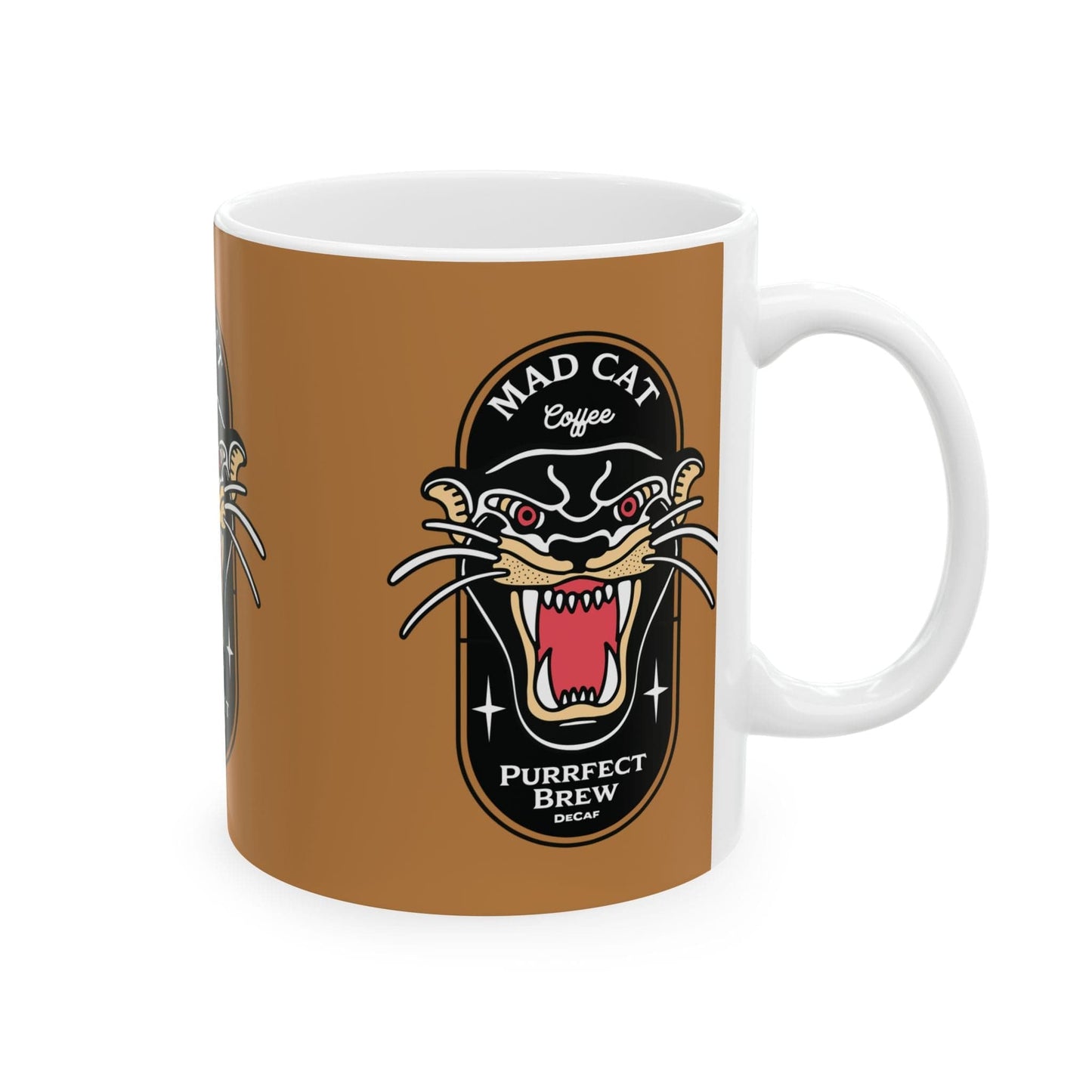 Purrfect Brew Mad Cat Mug (11oz, 15oz)