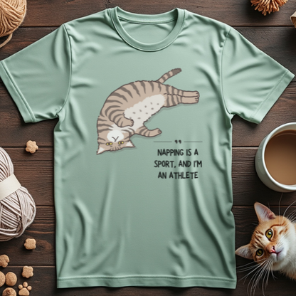 Napping Athlete Cat Unisex Tee