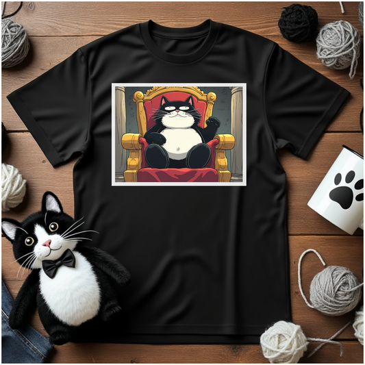 Just Faxy "King of the Throne" Tee – Rule Your Realm Like Faxy 👑🐱
