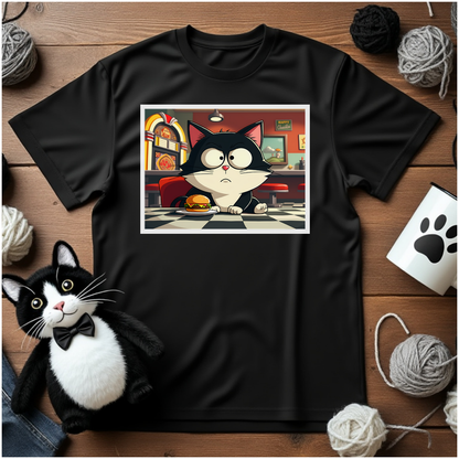 Just Faxy "Burger Standoff" Tee – When You’re Not Sure If It's For You 🍔😾