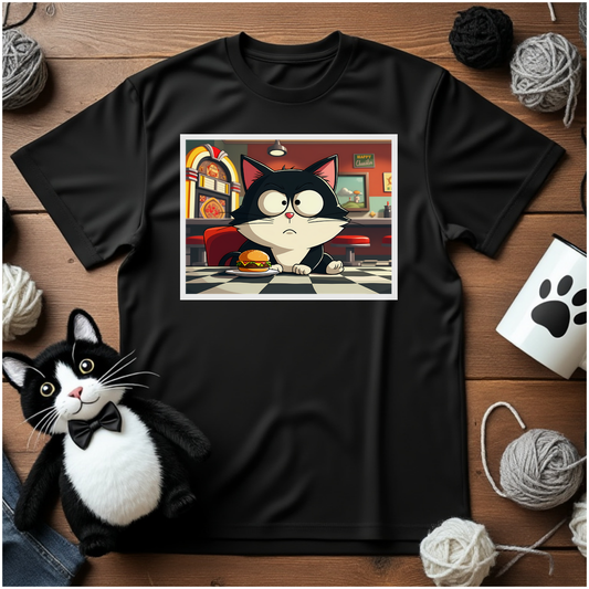 Just Faxy "Burger Standoff" Tee – When You’re Not Sure If It's For You 🍔😾