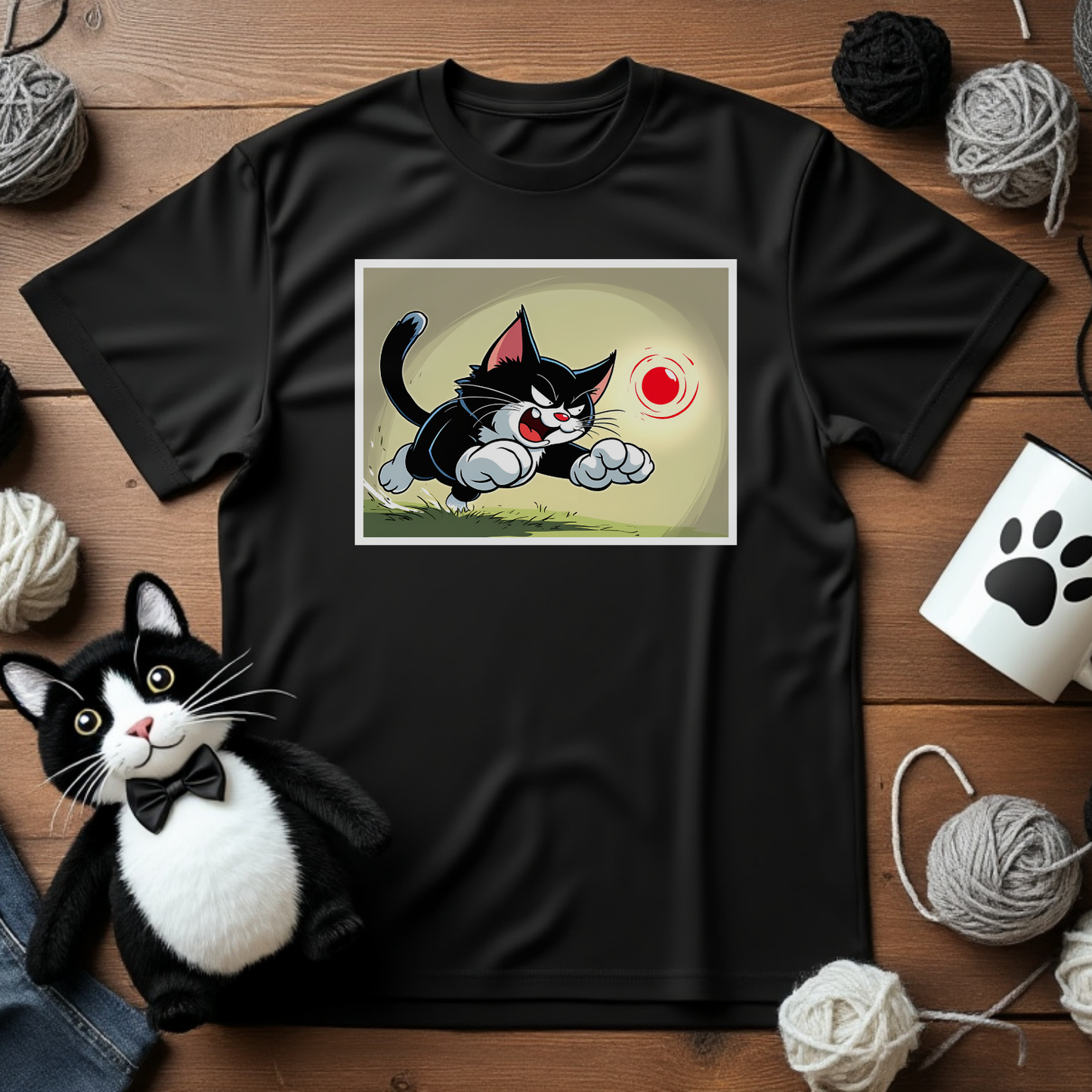 Just Faxy - Pounce Play Cat Lover T-Shirt 🐈
