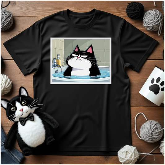 Just Faxy "Bath Time Blues" Tee – When You're Not Feeling It 🛁😾