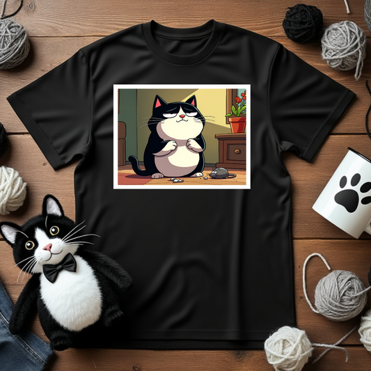 Just Faxy "Mouse Trapped" Tee – A Purrfect Dilemma 🐭🧩