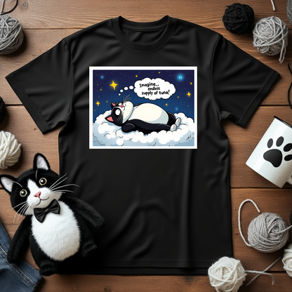 Just Faxy "Tuna Dreams" Tee – For the Cat Who Dreams Big 💤🐟