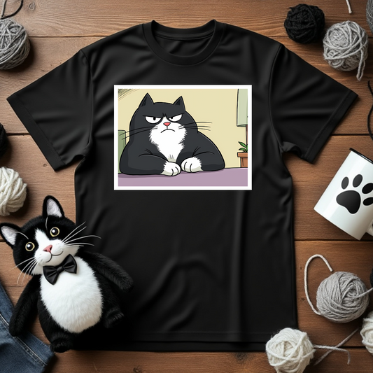 Faxy's "Resting Cat Face" Tee – Master the Art of Unimpressed 🐾😾