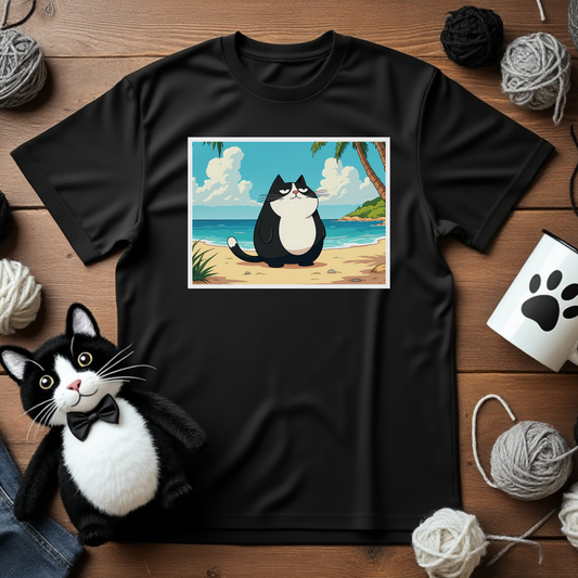 Just Faxy Beach Bum Tee – Unleash Your Inner Cool Cat 😎