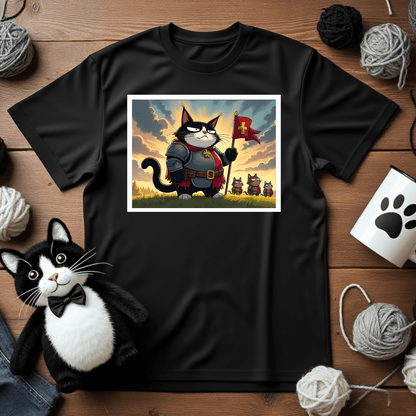 "Faxy the Brave" Tee – A Knight’s Tail of Courage and Sass 🛡️🐱