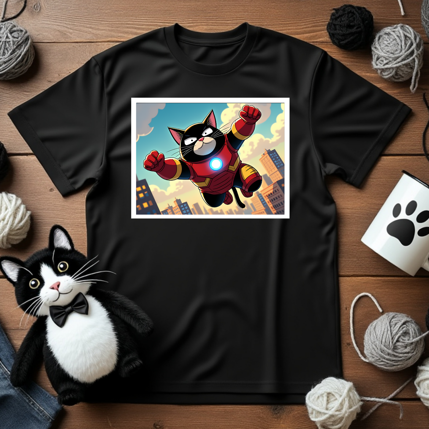 Faxy Iron Meow Tee - Power Up Your Style! 🦾🐾