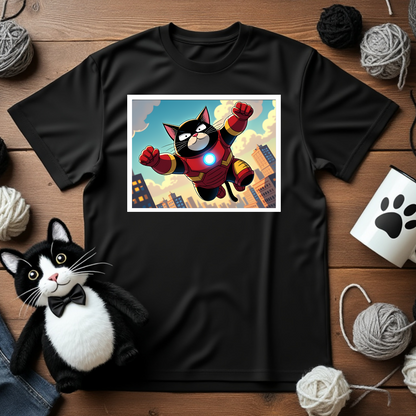 Faxy Iron Meow Tee - Power Up Your Style! 🦾🐾