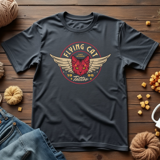 Flying Cat Tattoo Tee