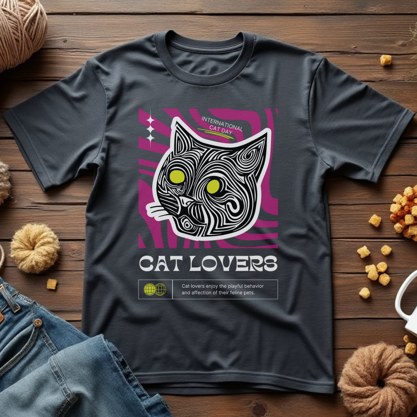 International Cat Day Unisex Tee [Front Design]