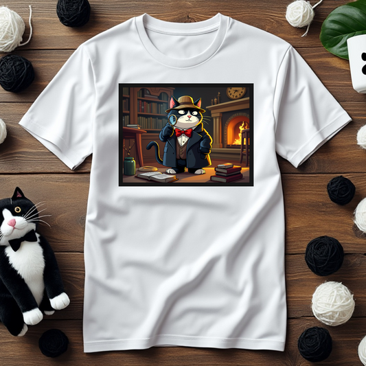 Detective Faxy Holmes Tee - The Curious Case of the Cat