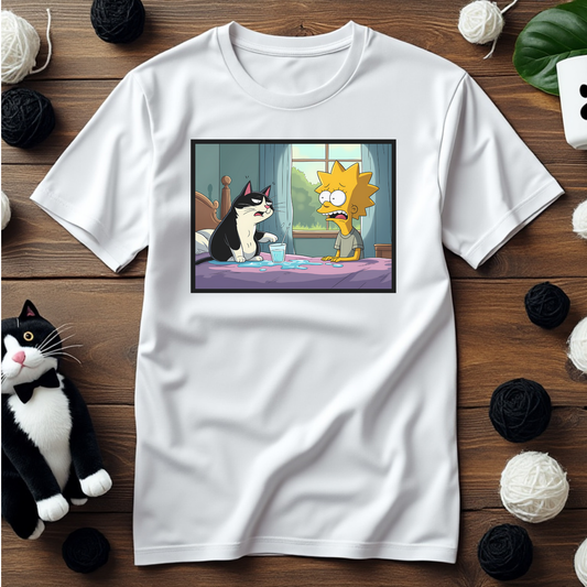 Just Faxy - Morning Mischief Cat Lover T-Shirt 🐱‍👤