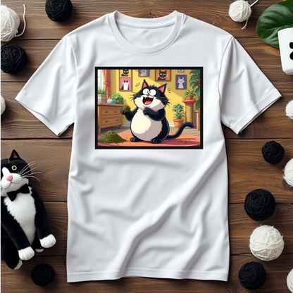 Just Faxy "Catnip Overload" Tee – A Purrfect Day in Paradise! 🌿😻