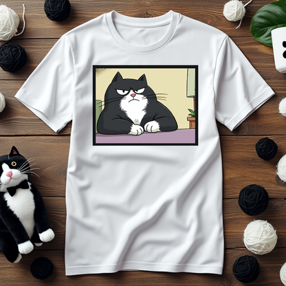 Faxy's "Resting Cat Face" Tee – Master the Art of Unimpressed 🐾😾