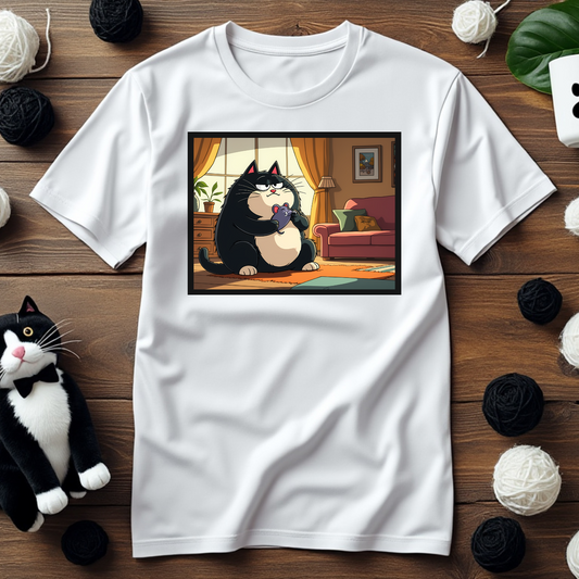 Faxy's "Serious Snuggle" Tee – Purrfectly Pensive Moments 🐾🧸