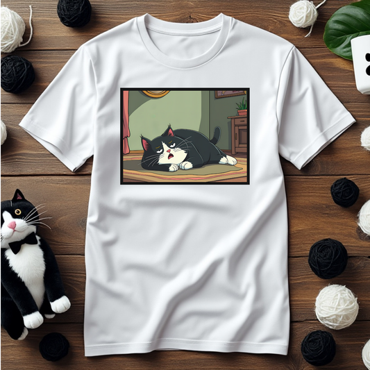 Just Faxy Can't Even Tee – The Ultimate Cat Lover's Mood Shirt 💤