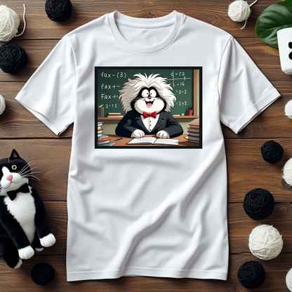 Faxy's "Purr-fessor Einstein" Tee – Get Smart with Faxy! 🧠✨