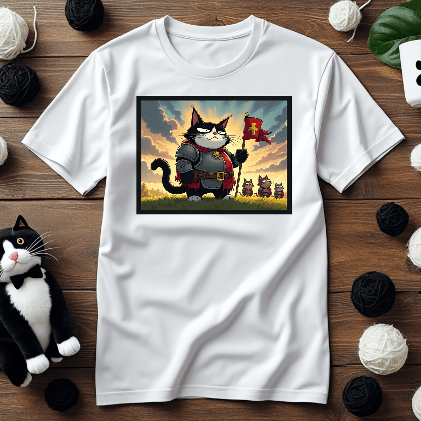 "Faxy the Brave" Tee – A Knight’s Tail of Courage and Sass 🛡️🐱