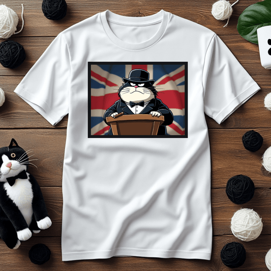 "Faxy Churchill" Tee – Keep Calm and Cat On 🕶️🐾