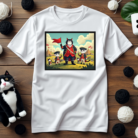 Faxy "Paws of Liberty" Tee – Leading the Feline Revolution! 🐱🗽