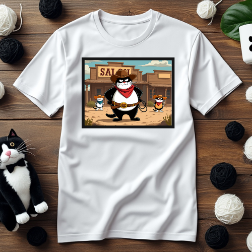 Faxy "Wild West Whiskers" Tee – Yeehaw with Purr-sonality! 🤠🐾