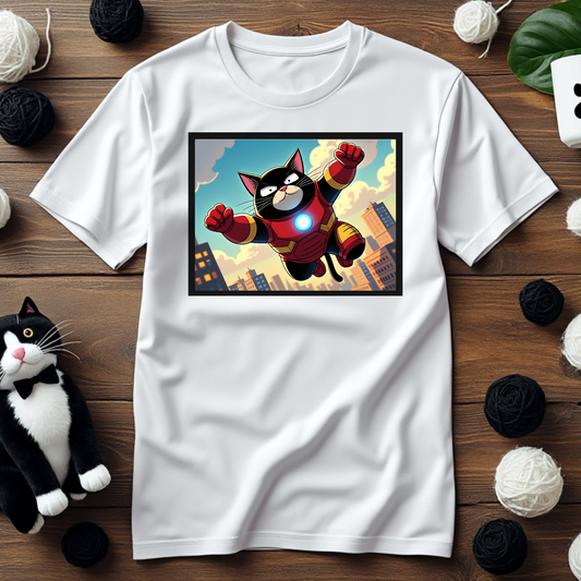 Faxy Iron Meow Tee - Power Up Your Style! 🦾🐾