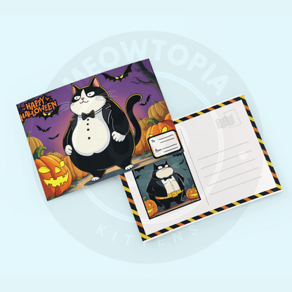 Faxxy The Fatty Tux Halloween Spook-tacular Digital Postcard Set