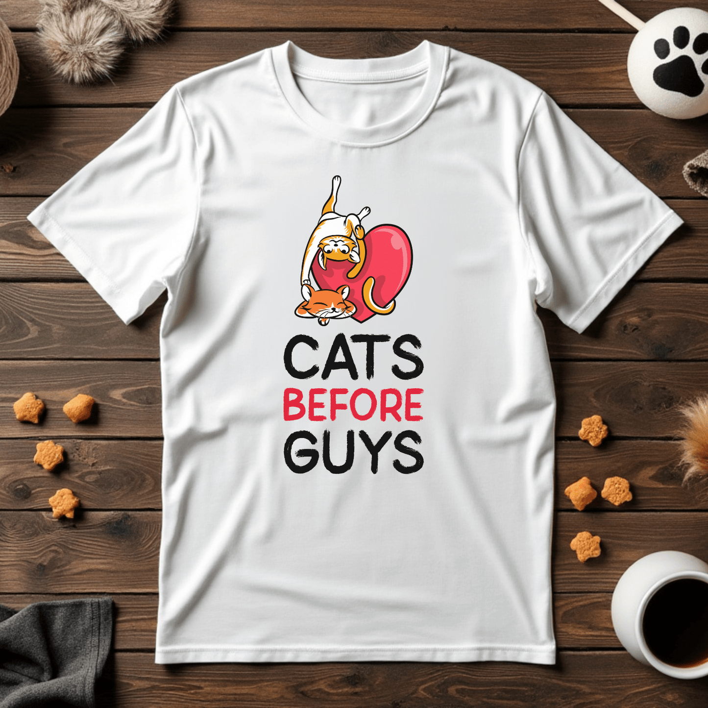 Cats Before Guys Unisex Tee