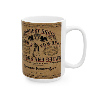 Purrfect Brew Witch's Powder Mug (11oz, 15oz)