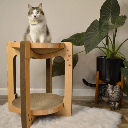 Meowtopia Cozy Cat Scratching Tower by Necoichi