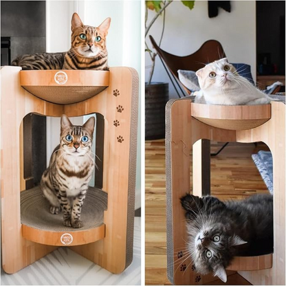 Meowtopia Cozy Cat Scratching Tower by Necoichi