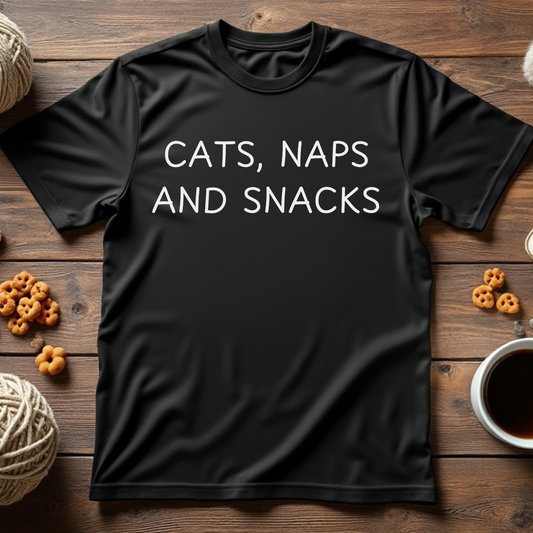 Cats, Naps, and Snacks Unisex Tee