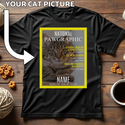 National Pawgraphic Custom Cat Print T-Shirt