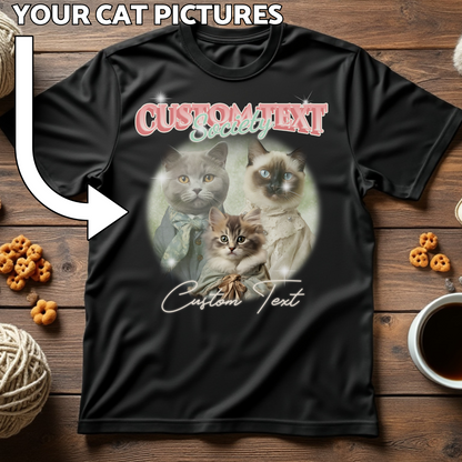 Custom Cat Print T-Shirt