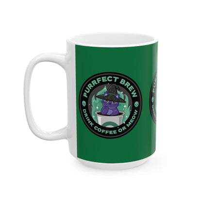 Purrfect Brew Kitty Witch Mug (11oz, 15oz)
