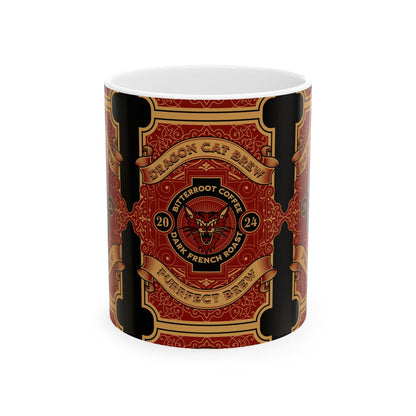 Purrfect Brew Dragon Cat Brew Mug (11oz, 15oz)