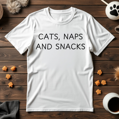 Cats, Naps, and Snacks Unisex Tee