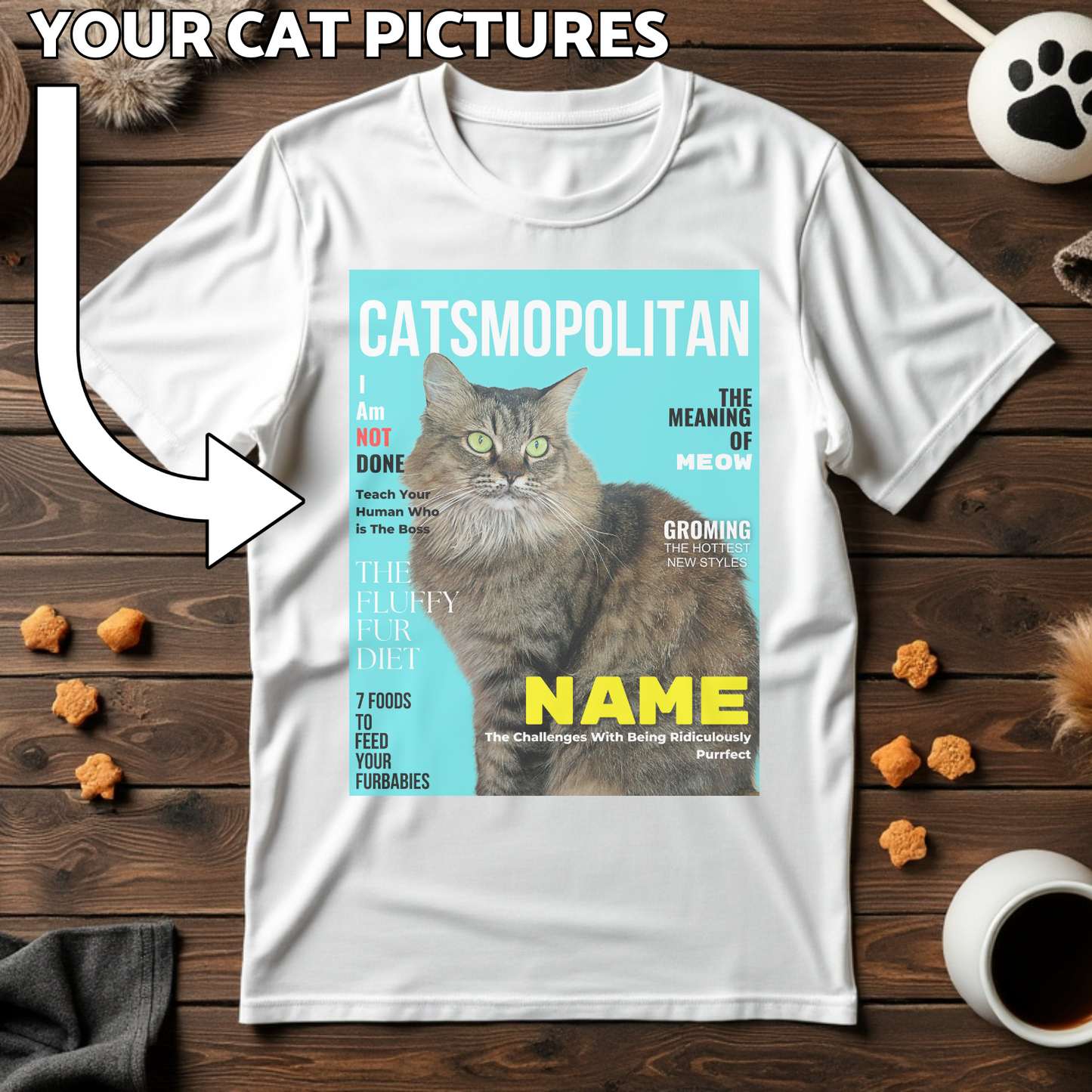 Catsmopolitan Custom Cat Print T-Shirt