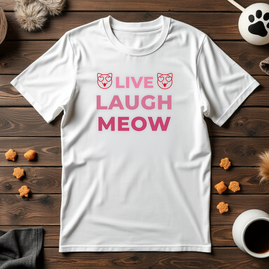 Live Laugh Meow Unisex Tee