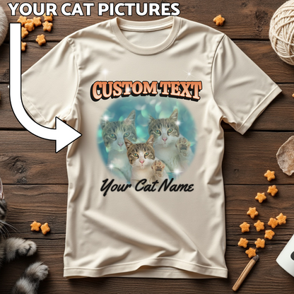 Custom Cat Print T-Shirt