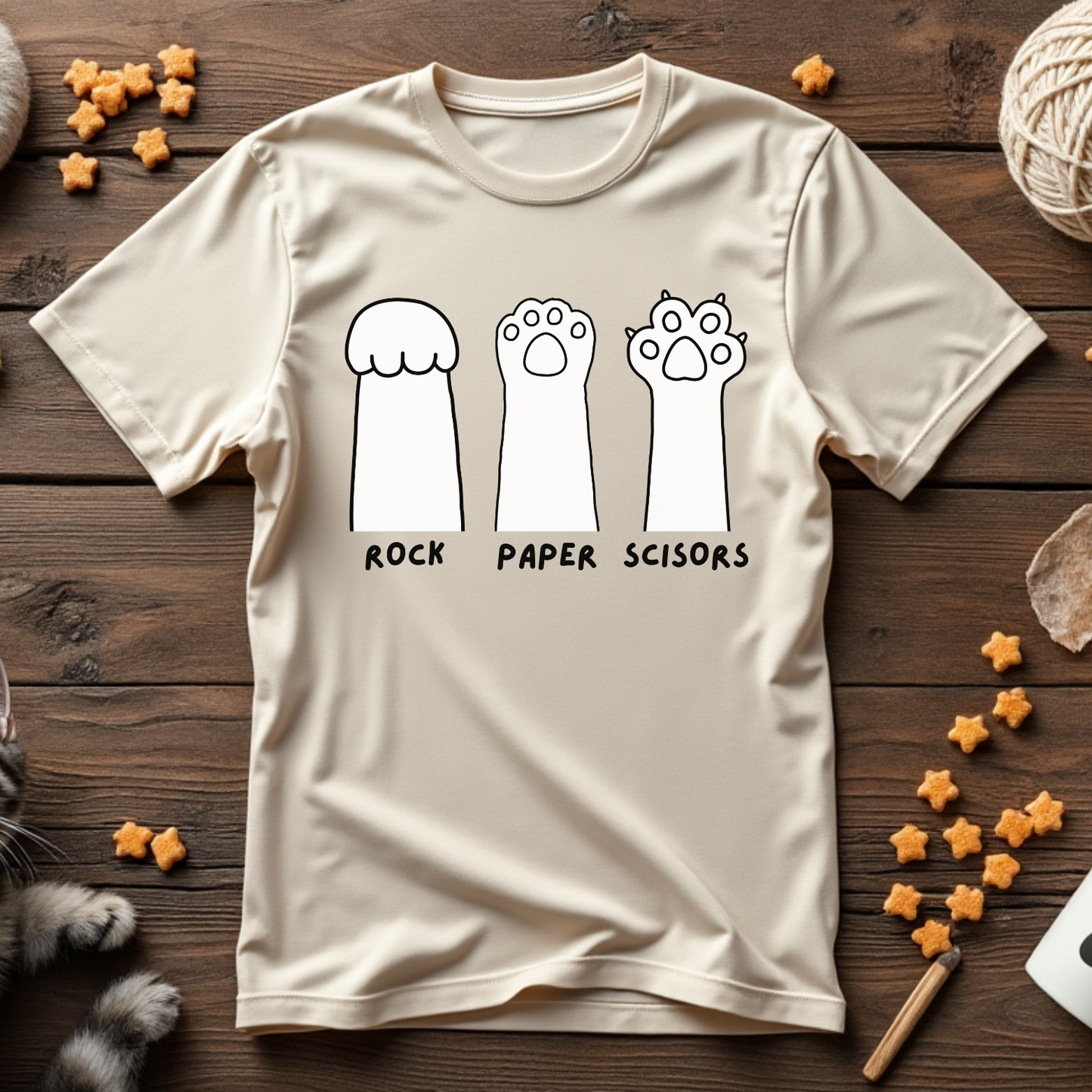 Rock, Paper, Scissors Paws Unisex Tee