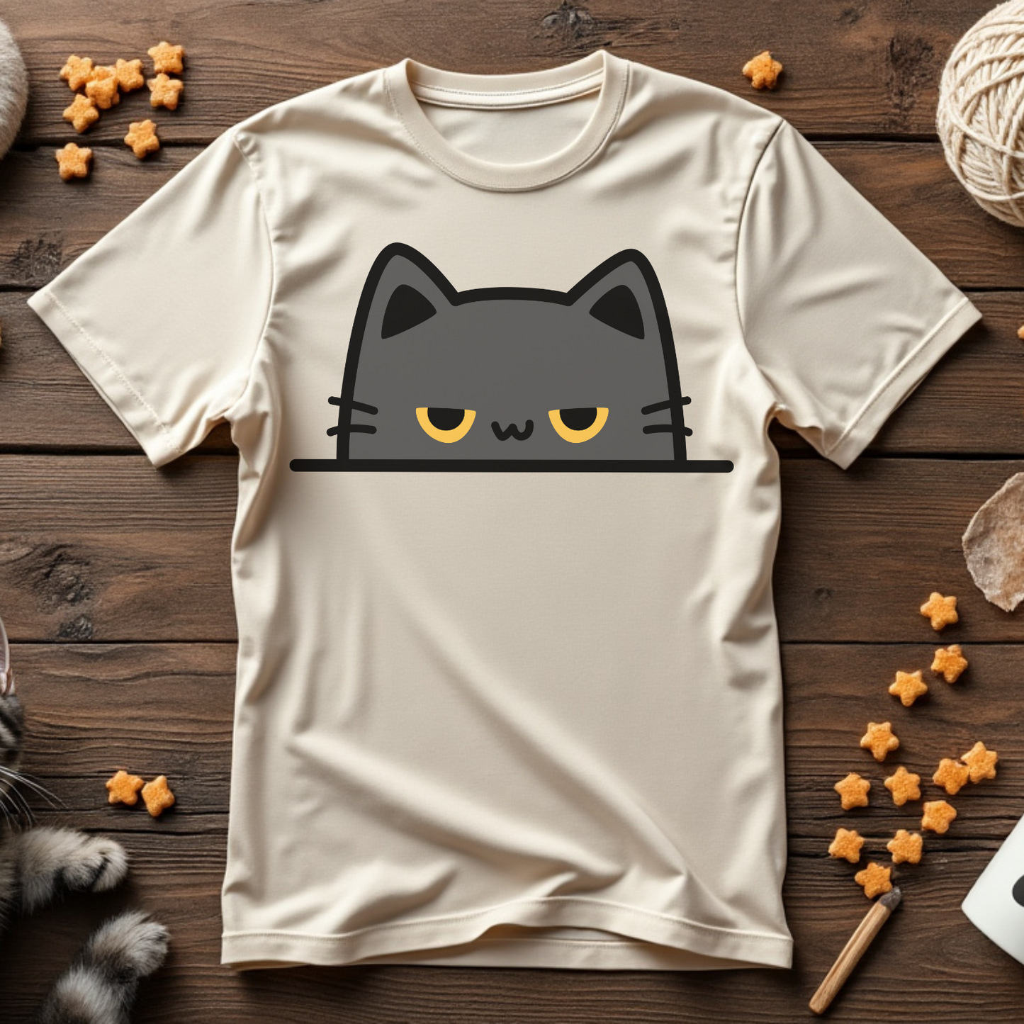 Sneaky Peek Cat Unisex Tee