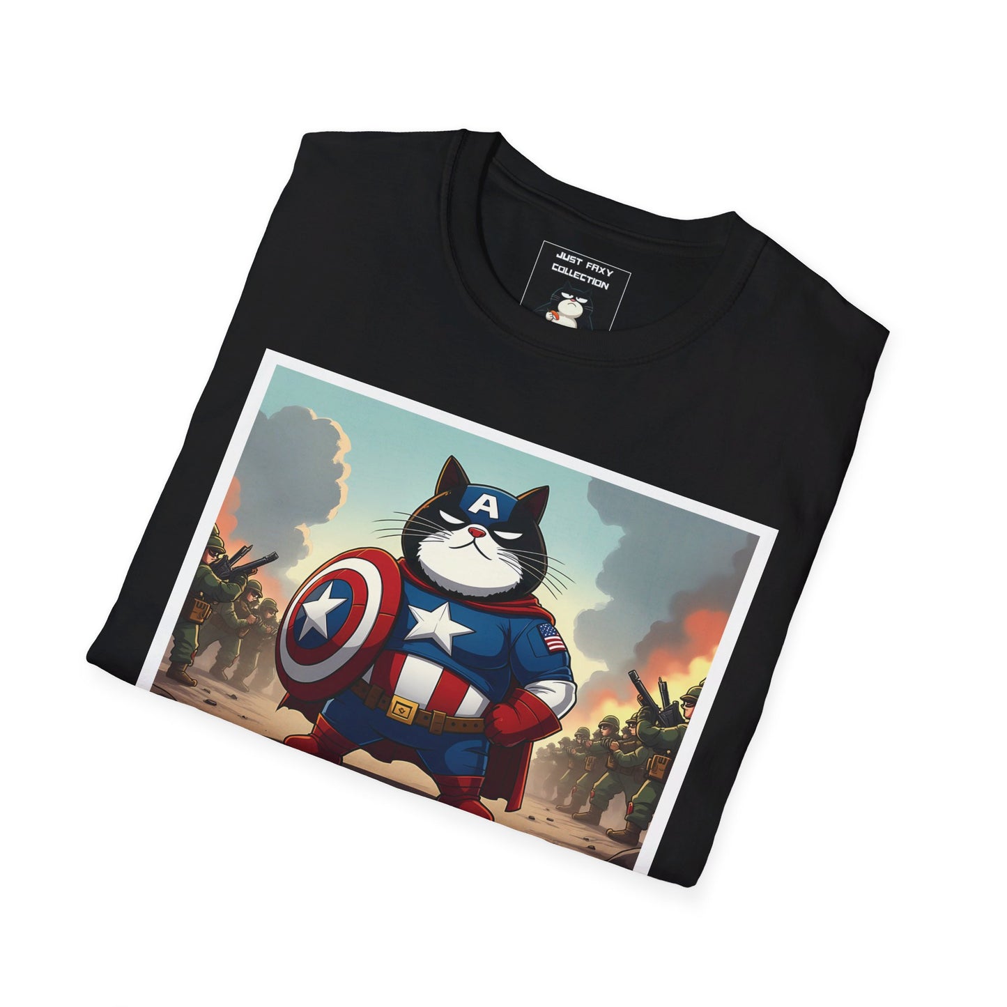 Faxy Hero Tee - Cat-tain America Edition